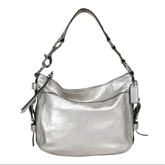 Coach Handbags - Coach Silver Zoe Hobo Bag